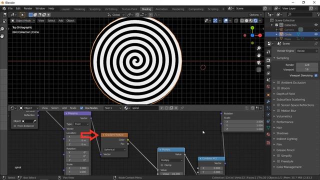 Blender Procedural Spiral Material Tutorial смотреть онлайн