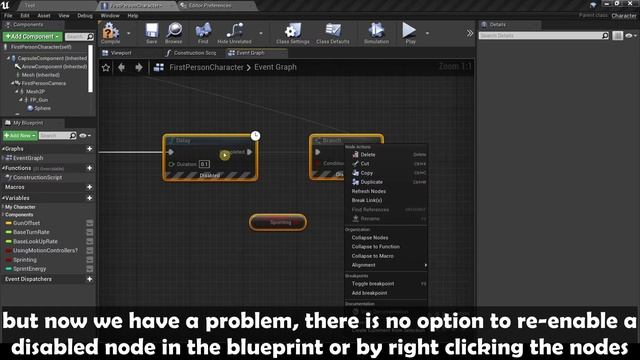 Commenting out blueprint nodes | UE 4.25 смотреть онлайн