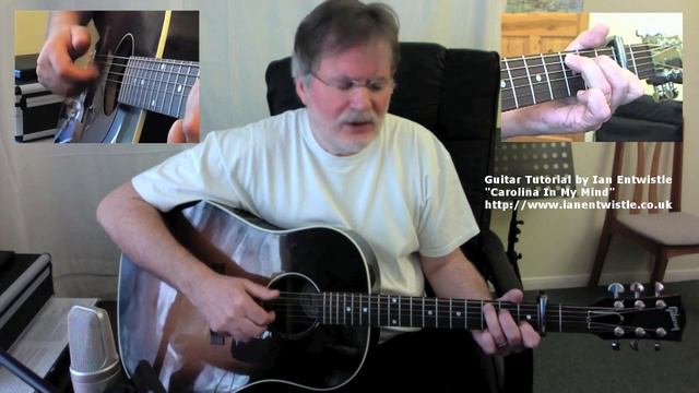 Carolina In My Mind (James Taylor) guitar tutorial смотреть онлайн