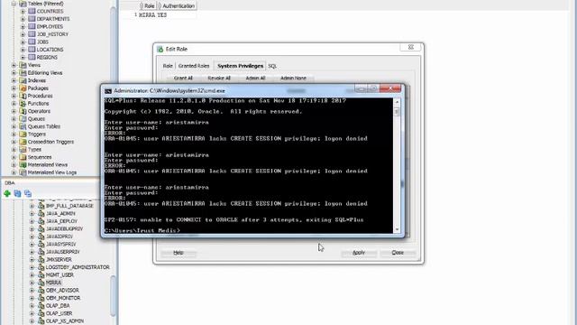 Role & User Oracle смотреть онлайн