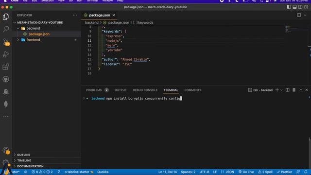 Build a Full Stack MERN Diary App with Auth | MERN Course | Initializing a Node.js Project смотреть онлайн