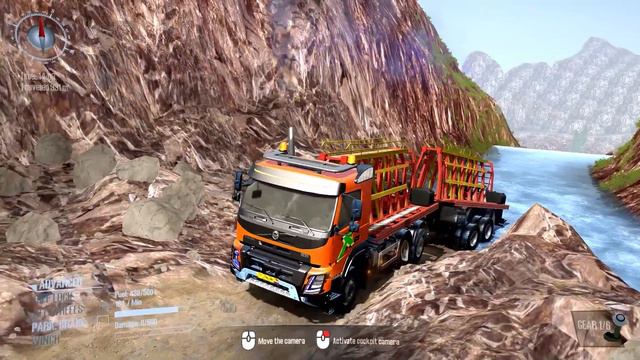 Spintires MudRunner Peterbilt 379 Semi Truck Driving Through The Flood смотреть онлайн