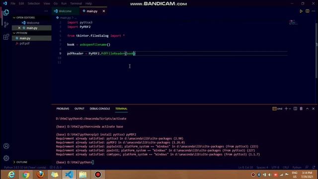 Make pdf file to Audio Reader using Python | Modules pyttsx3,PyPDF2 смотреть онлайн