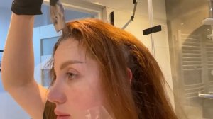 КАК ПОКРАСИТЬ ДЛИНУ И КОРНИ ДОМА? ПОКРАСКА В РЫЖИЙ ДЛИНЫ И КОРНЕЙ ДОМА 8.4 inebrya