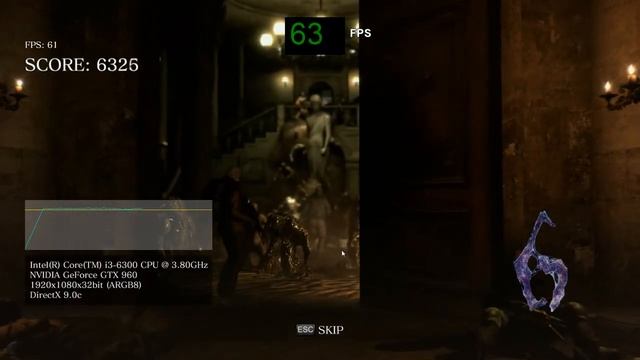 Nvidia GeForce GTX 960 -- Intel Core i3-6300 -- Resident Evil 6 Benchmark смотреть онлайн