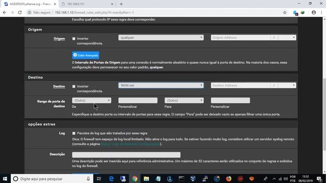 Demonstração de como configurar o Pfsense para acesso via interface WAN. смотреть онлайн