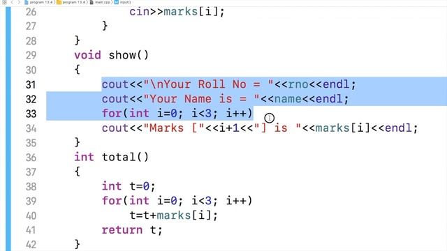 write a class Result that contains roll no name and marks of three students смотреть онлайн
