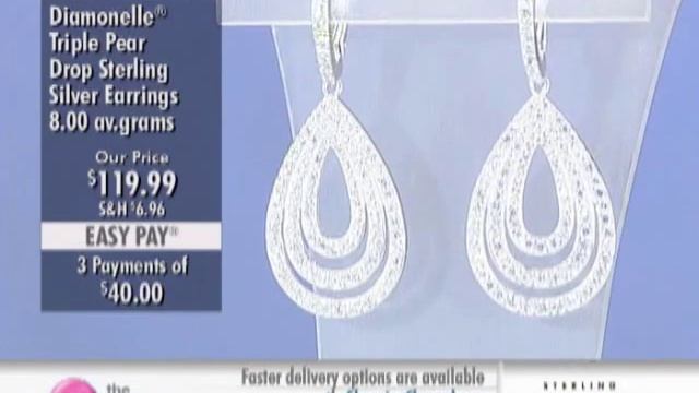 Diamonelle Sterling Silver Rhodium Plated Triple Pear Hoop Dangle Earrings at The Shopping Channe.. смотреть онлайн