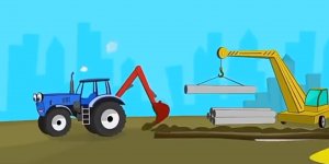 Синий трактор Песенка для детей | Развивающие мультики | Мультфильтик про машинки