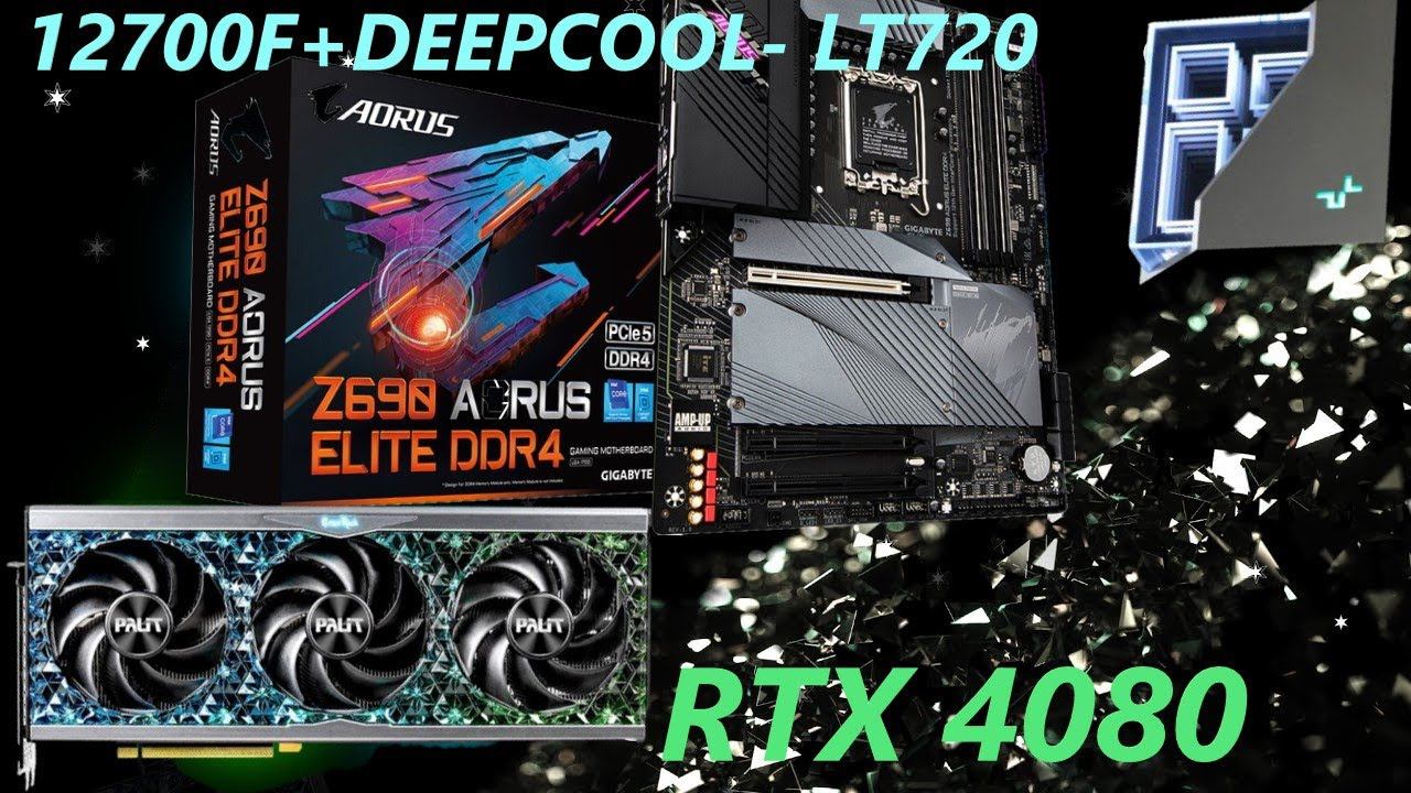 RTX 4080 GAMEROCK+12700F+Z690 AORUS+DEEPCOOL LT720+FRACTAL DESIGN DEFINE S +ТЕСТЫ ИГР FULL HD/2K/4K