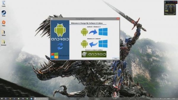 Windows 8 for Android Change My Software 8 Edition NOT WORK!