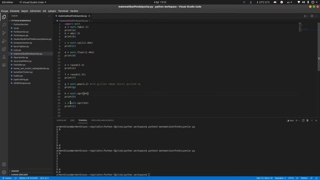 MATEMATİKSEL FONKSİYONLAR (MATH MODÜLÜ) - PYTHON PROGRAMLAMA DİLİ смотреть онлайн