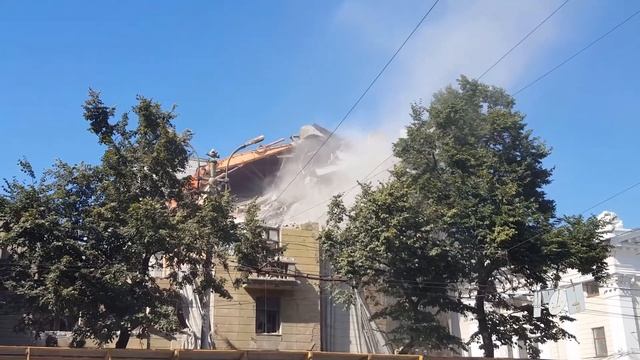 Снос здания в центре Воронежа смотреть онлайн
