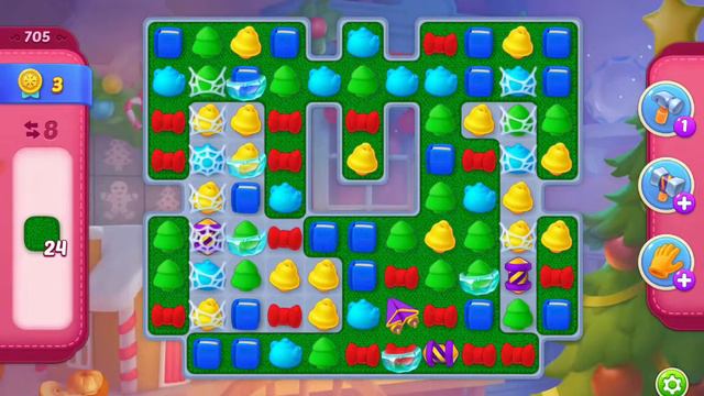 HomescapesLevel 705 - [15 Moves] [2021] [HD] Solution Of Level 705 Homescapes[No Boosters]