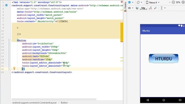 How to Design Button in Android Studio | Urdu/Hindi смотреть онлайн