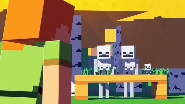 BUILD BATTLE 2 - Alex And Steve Life (Minecraft Animation)