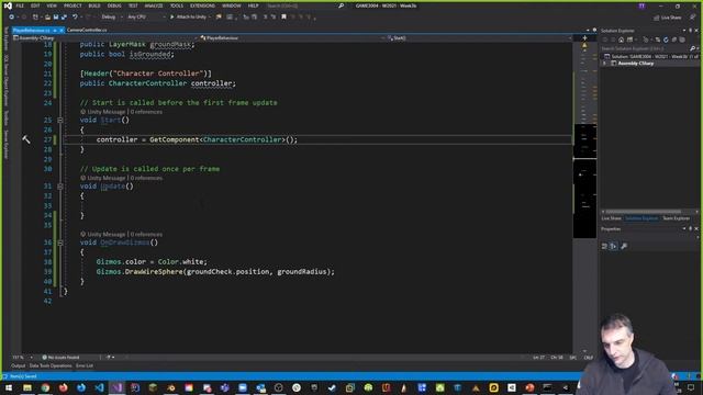 GAME3004 - W2021 - Week 3 - Part 4 - Simple FPS Character Controller in Unity смотреть онлайн