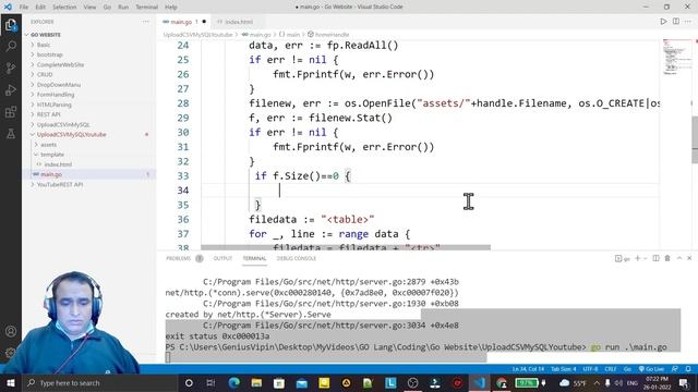 How to upload CSV file on web server and store data into MySQL using Golang | Dr Vipin Classes смотреть онлайн