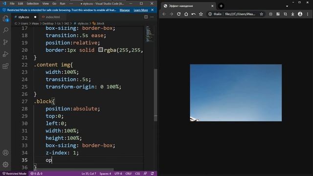 Эффект при наведении | HTML | CSS | JavaScript | hover | transform смотреть онлайн