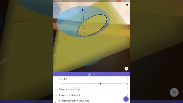 The 4 Main Conic Sections: Quick Demo & Exploration in GeoGebra 3D GC with Augmented Reality смотреть онлайн