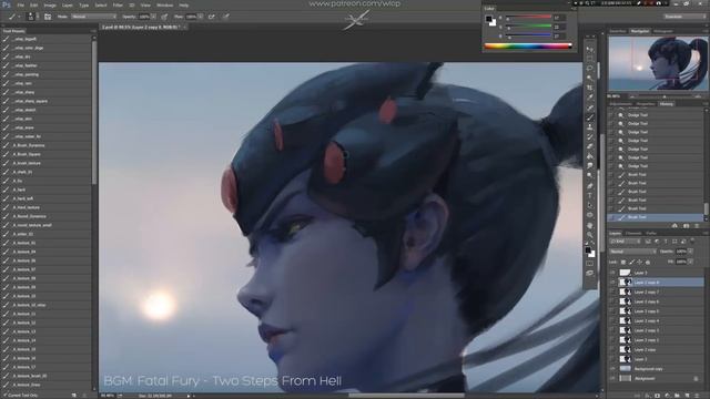 PhotoShop Painting process - Widowmaker смотреть онлайн