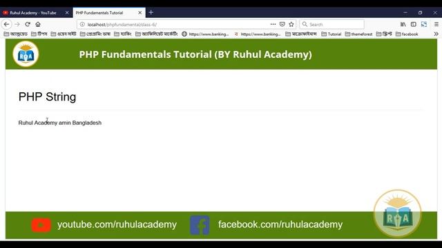 PHP Fundamental Bangla Tutorials class-6 : php string function part-1 смотреть онлайн