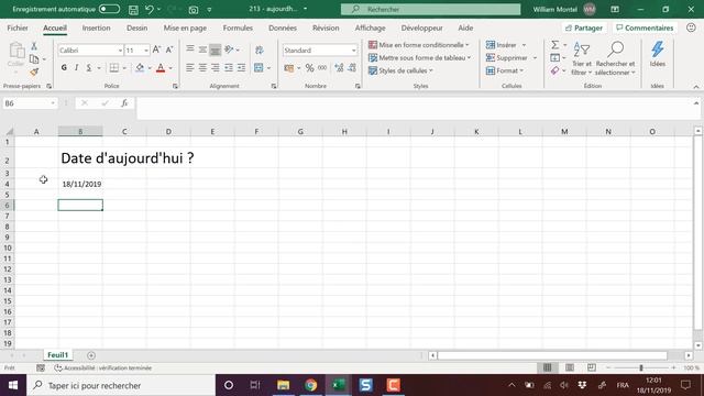 Formule Excel - Comment ajouter la date du jour automatique - Formule AUJOURDHUI - Docteur Excel смотреть онлайн