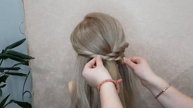 ? Быстрая прическа со жгутами / #прическа на длинные волосы смотреть онлайн