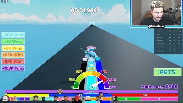 Becoming The NUMBER ONE FASTEST PLAYER In Race Clicker!! смотреть онлайн