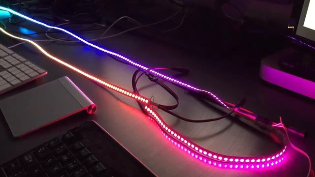 Raspberry Pi driving a 400+ APA102 LED stripe with pure Python смотреть онлайн
