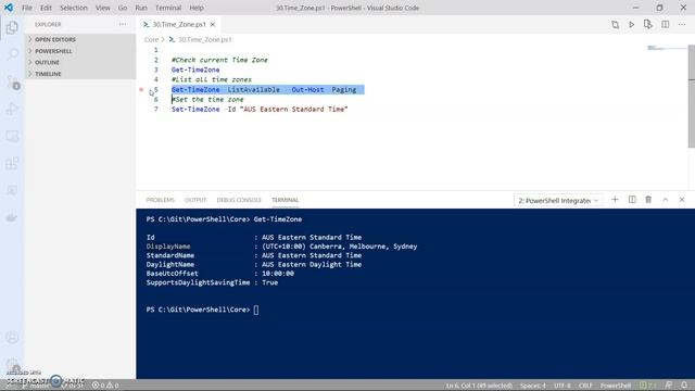 Set The Time Zone With PowerShell 7 смотреть онлайн