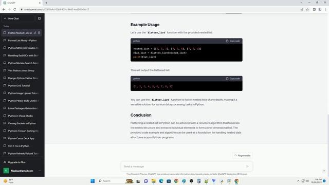An ALGORITHM to create one list from X nested lists in Python смотреть онлайн