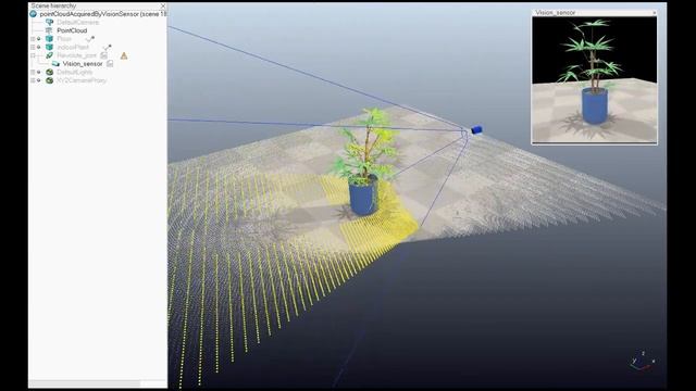 Robotics Simulation: point cloud from vision sensor in CoppeliaSim смотреть онлайн