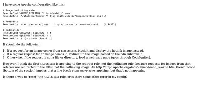 DevOps & SysAdmins: How do I reset Apache's RewriteCond directive? смотреть онлайн