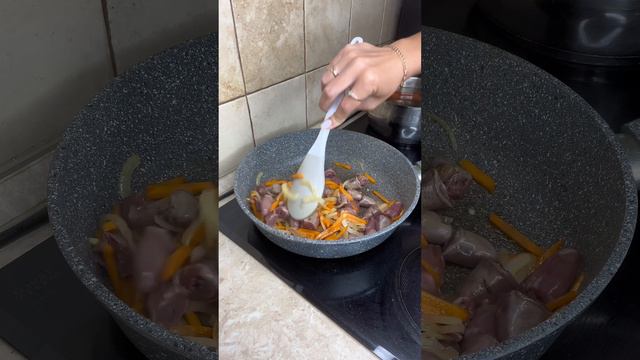 #рецепт #перловки с куриными #сердечками #еда #food #вкусно