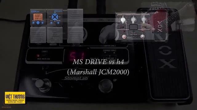 Zoom G1Xon vs VOX 2G : Marshall MS1959 смотреть онлайн
