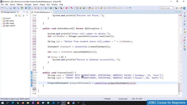 8. Understanding Transaction Management in JDBC with Example смотреть онлайн