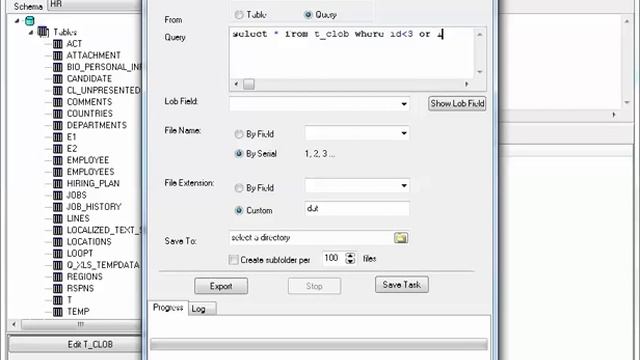 Batch export Oracle CLOB data from query results to files смотреть онлайн