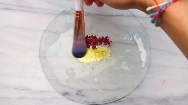 Super Satisfying Makeup Brush Pigment Slime Coloring! Most Relaxing Slime ASMR Video #10! смотреть онлайн