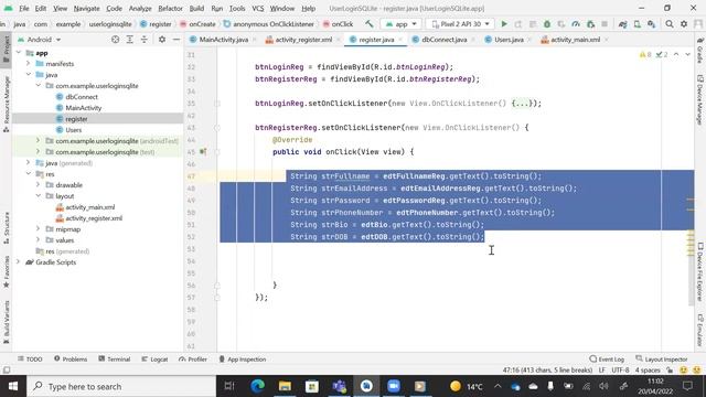 Java SQLite Register and Login Part 7 SQLiteOpenHelper Class 3 Registration Validations смотреть онлайн