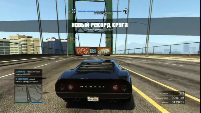 GTA 5 Online Гонка Две мили с барьером смотреть онлайн