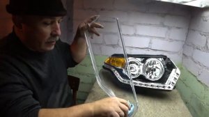 ЗАМЕНА СТЕКЛА НА ФАРЕ УАЗ Патриот! и бронирование!!!.mp4