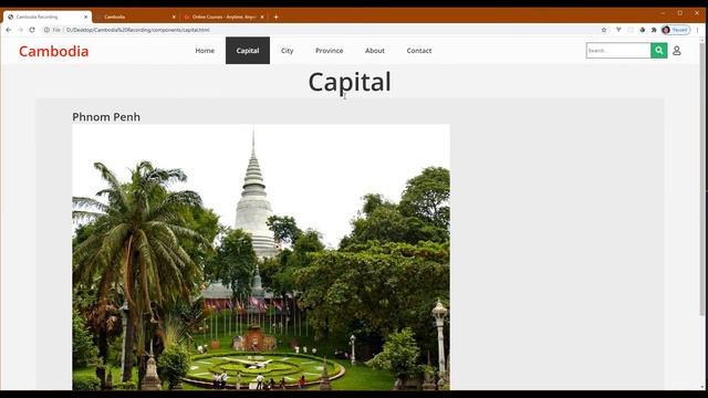 Responsive Content-Capital Page - Cambodia Website with HTML & CSS Part 16 | MengSreang Channel смотреть онлайн