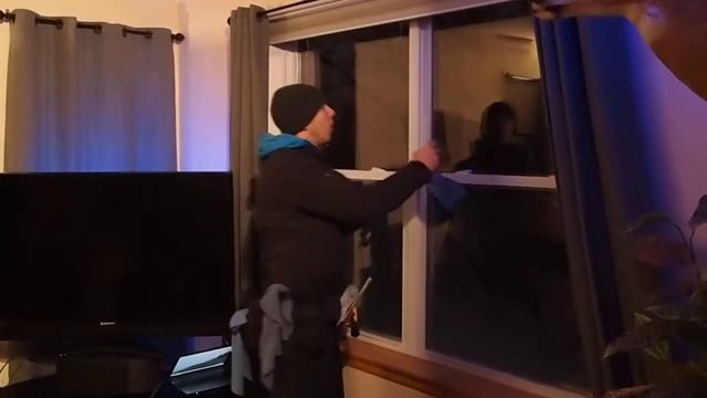 Window Cleaners jump through broken 2nd story window. Brapp! смотреть онлайн