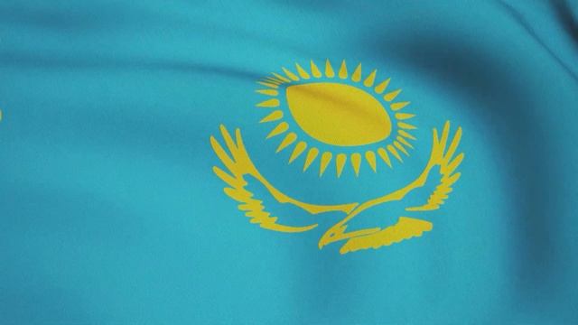 Гимн Казахстана (со словами) на фоне развевающегося флага смотреть онлайн
