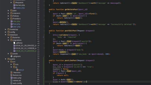 Laravel 5.2 PHP Build a social network - Likes & Dislikes (2/3 - Finishing the Backend) смотреть онлайн