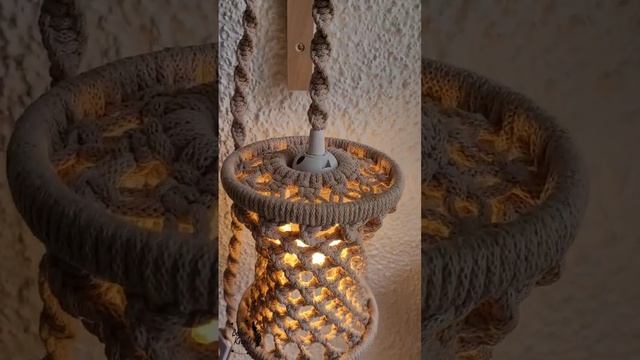 Macrame Lamp tutorial on my Youtube channel ? #macrame #lamp #diy #youtube #tutorial #homedecor смотреть онлайн