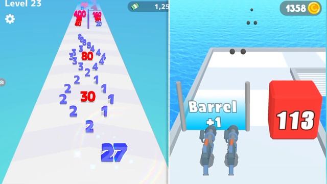 Number Master: Run and merge vs Gun Runner 3D / Number run 2048 Gameplay Mobile New update level #2 смотреть онлайн