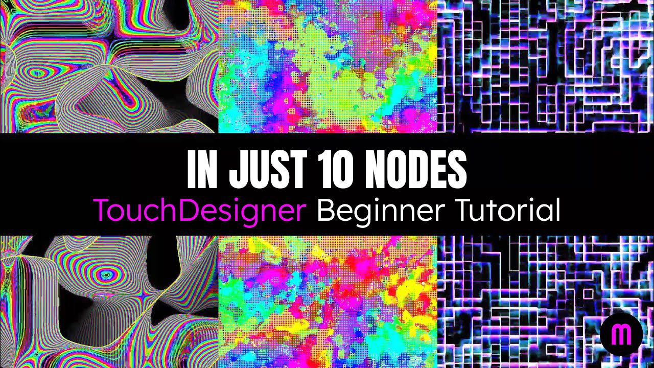 TouchDesigner | How to Create Multiple and Diverse Visuals with Just 10 Nodes | Beginner Tutorial смотреть онлайн