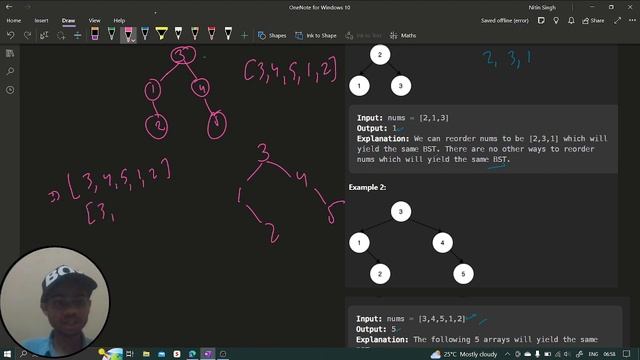Number of Way to Reorder Array to get Same BST | Leetcode Q.1569 | Python | LeetCode Daily Challeng смотреть онлайн